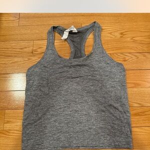 Lululemon Athletica Gray Fitted Crop Tank Top